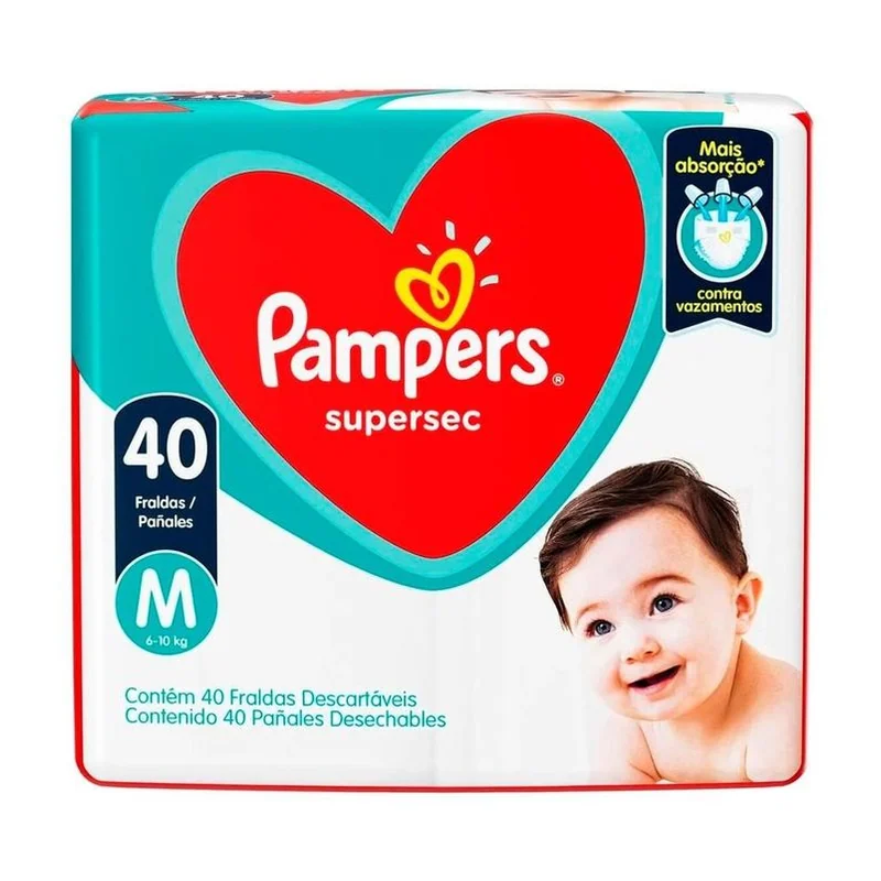 Fralda Descartável Tam. M 40 unidades
